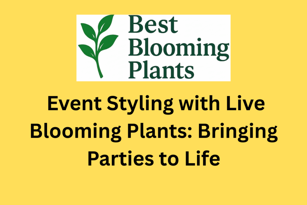 Event Styling with Live Blooming Plants: Bringing Parties to Life