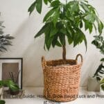 Braided Money Tree plant in a stylish ceramic pot