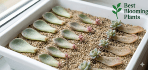  Succulent propagation from leaf to roots and pup with Best Blooming Plants logo
